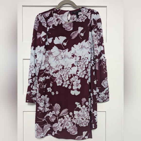 BCBGMaxAzria Ashton Floral Layered Dress Long Sleeve - Picture 8 of 9